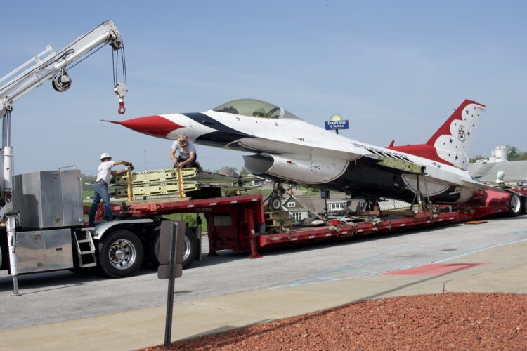 Retired Air Force Jet Arrives At Union Local High School